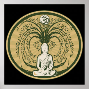 Buddha unter dem Bodhi-Baum Poster