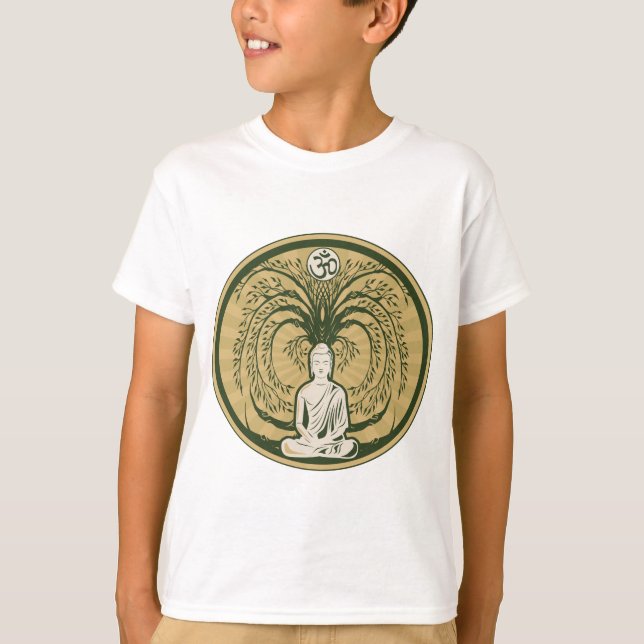 Buddha unter dem Bodhi Baum T-Shirt (Vorderseite)