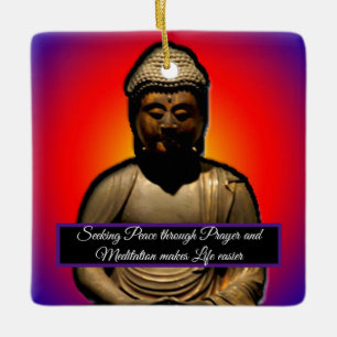 Buddha vermitteln keramikornament