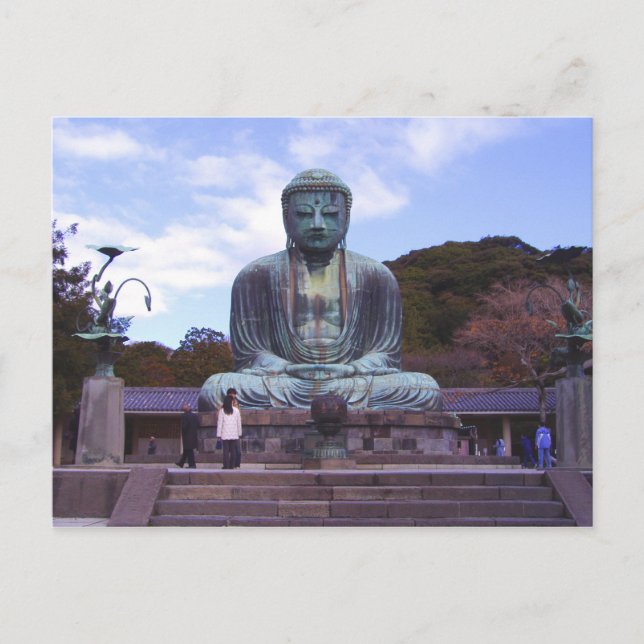 Buddha von Kamikura-Postkarte Postkarte (Vorderseite)