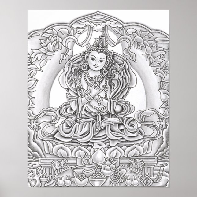 Buddha von Mitgefühl Print Poster (Vorne)