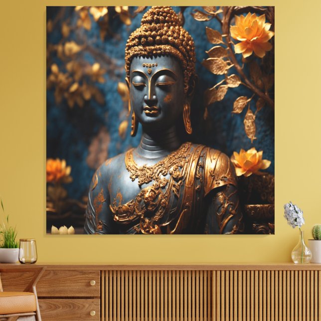Buddha Wall Art Canvas Print 5 Leinwanddruck (Insitu (Wohnzimmer))