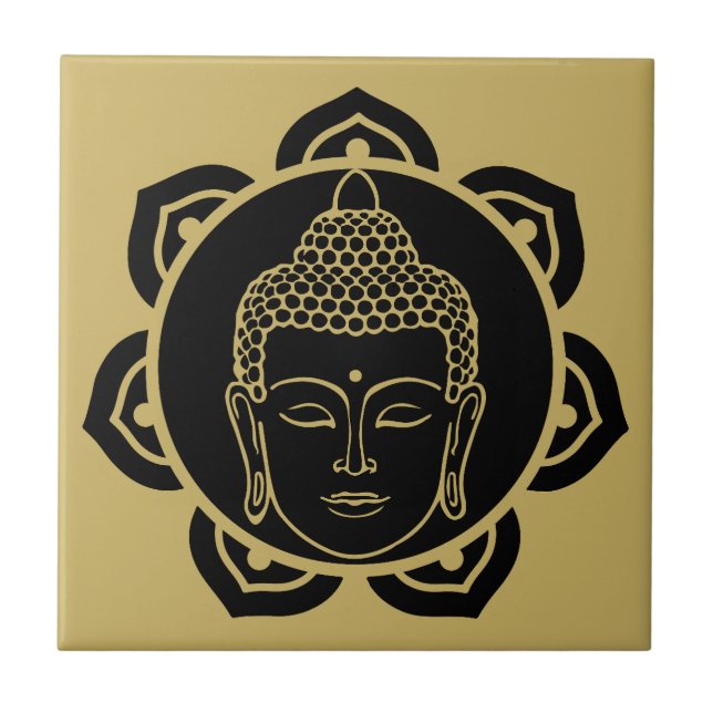Buddha Wall Art Decor Chakra Dekor Fliese (Vorderseite)