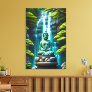 Buddha-Wasserfall Leinwanddruck