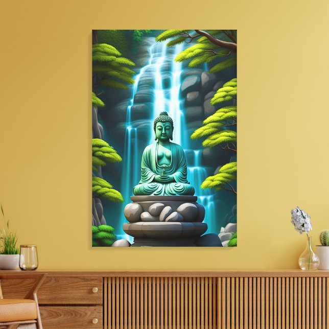 Buddha Waterfall Leinwanddruck (Insitu (Wohnzimmer))