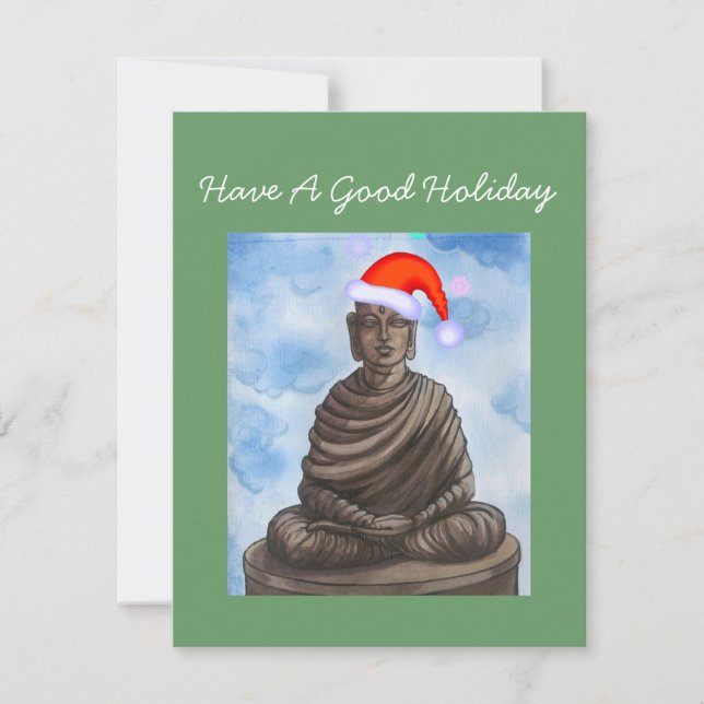 Buddha Weihnachten! Feiertagskarte (Vorderseite)
