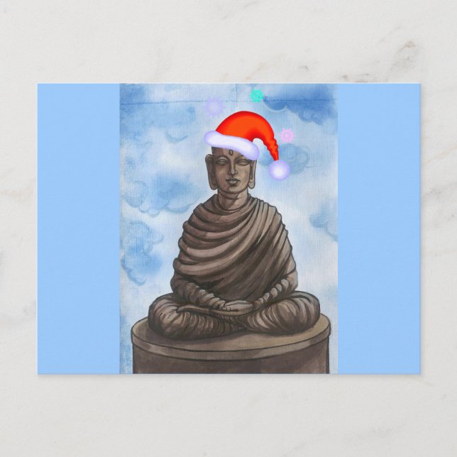Buddha Weihnachten! Feiertagspostkarte (Vorderseite)