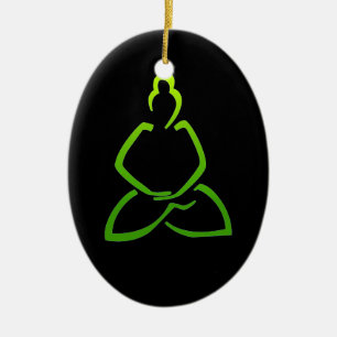 Buddha-Weihnachtsverzierung Keramikornament