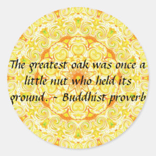 Buddha Weisheit zitieren inspirierende Motivation Runder Aufkleber