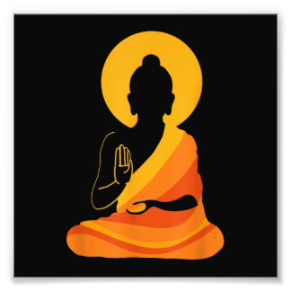 Buddha YingYang Zen Yoga, Relax, Enjoy Life Fotodruck