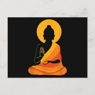Buddha YingYang Zen Yoga, Relax, Enjoy Life Postkarte