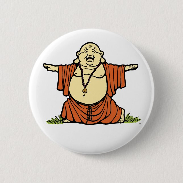 Buddha-Yoga-Knopf Button (Vorderseite)