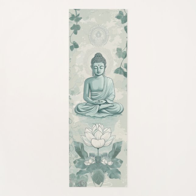 Buddha Yoga Mat mit Inspirierend Mandala Patterns Yogamatte (Vorderseite)