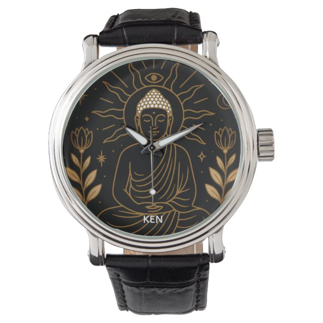 Buddha Zen  Armbanduhr (Vorderseite)