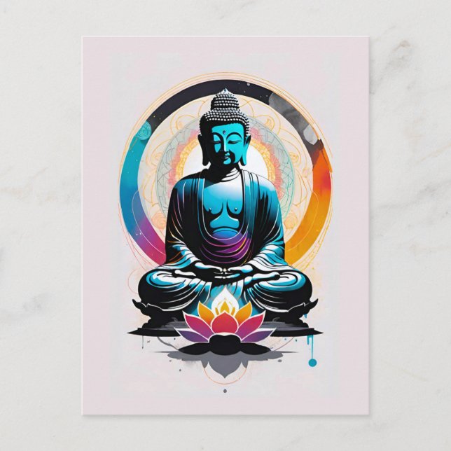 Buddha Zen Art Postkarte (Vorderseite)