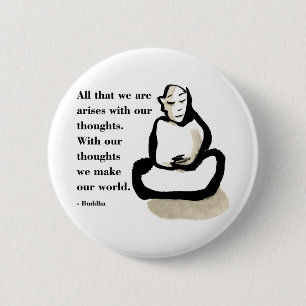 Buddha-Zitat: Alle, dass wir sind Button