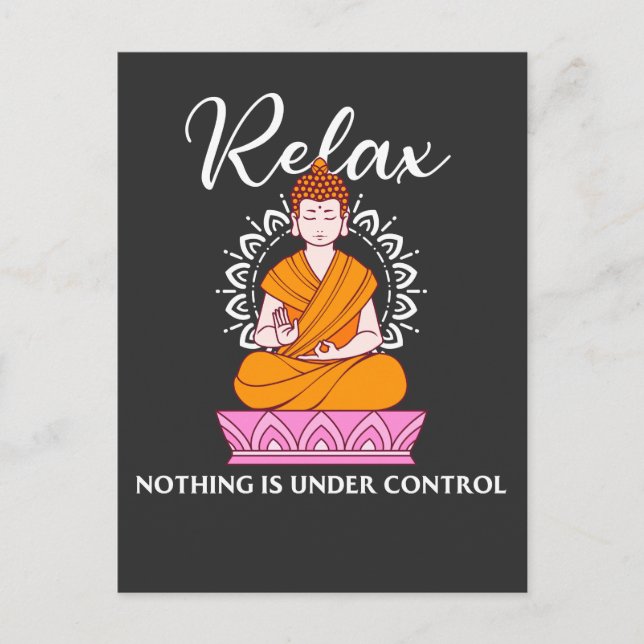 Buddha Zitat india hemu shanti Buddhistische Relax Postkarte (Vorderseite)