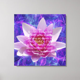 Buddha Zitat Lotus Blume Leinwanddruck