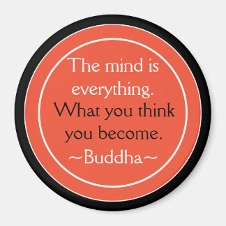 Buddha Zitat Schwarz Orange Inspiration Magnet