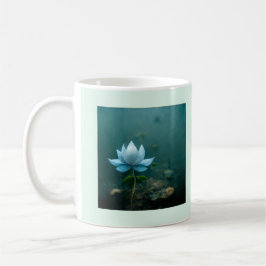 Buddha Zitat über Meinungsumfragen BLUE lotus Kaffeetasse
