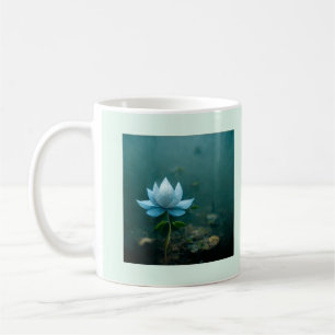 Buddha Zitat über Meinungsumfragen BLUE lotus Kaffeetasse