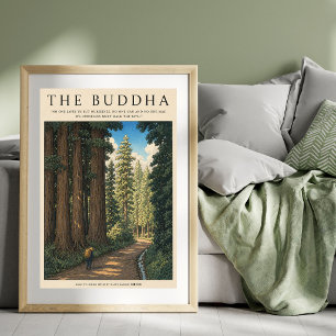 Buddha-Zitat-Wandkunst   Japanische Waldlandschaft Poster