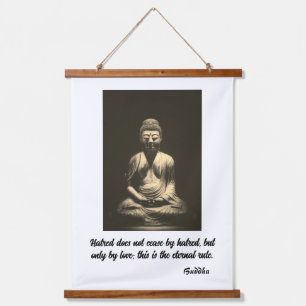 Buddha Zitat Wandteppich Mit Holzrahmen