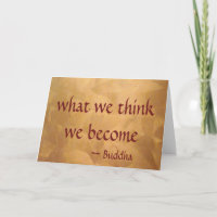 Buddha-Zitat; was wir denken zu werden