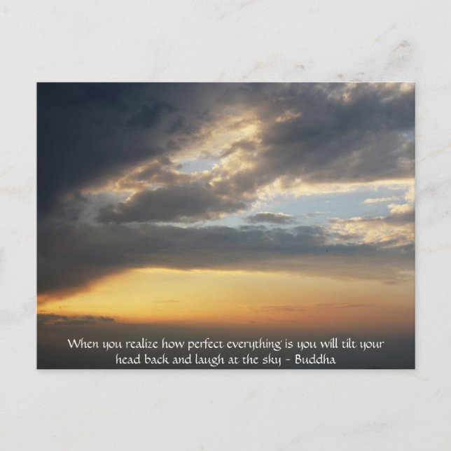 Buddha Zitat - Wenn Sie erkennen, wie perfekt..... Postkarte (Vorderseite)