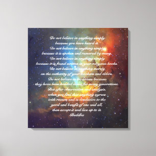 Buddha zitieren Sie News heute nicht glauben Leinwanddruck