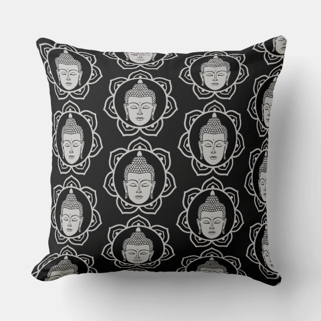 Buddha Zuhause und Leben Kissen (Vorderseite)