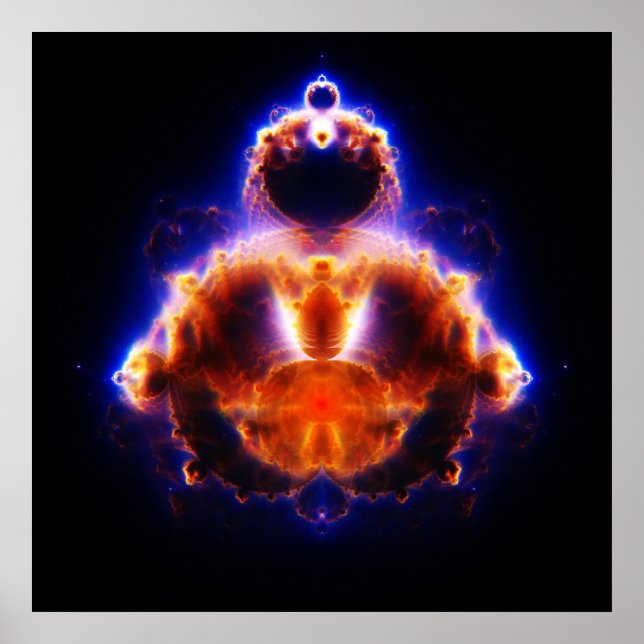 Buddhabrot Map Mandelbrot Set Gautama Buddha Poster (Vorne)
