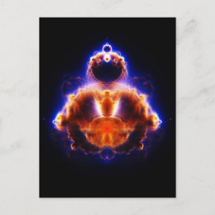 Buddhabrot Map Mandelbrot Set Gautama Buddha Postkarte
