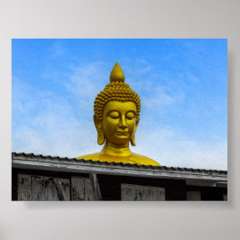 Buddhakopf in Bangkok Poster
