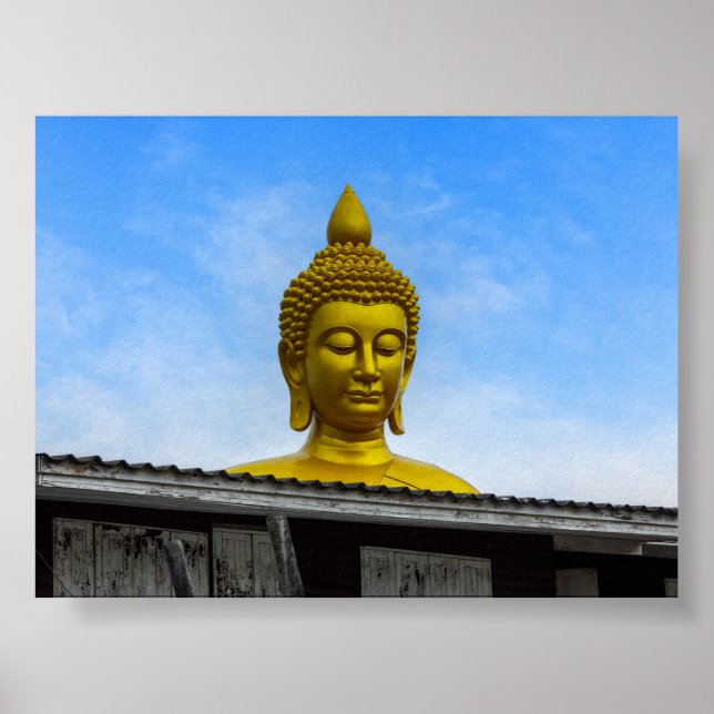 Buddhakopf in Bangkok Poster (Vorne)