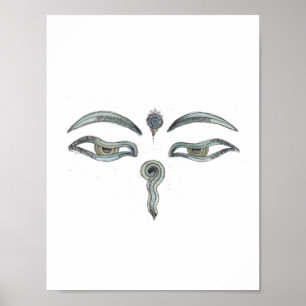 Buddhas Augen-Druck Poster