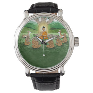 Buddhas erste sermon lehrende Uhr