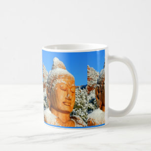 Buddhas in der Schneezeit-Tasse Kaffeetasse