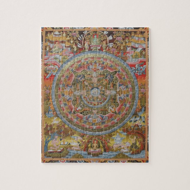 Buddhas Leben-Mandala-Puzzlespiel Puzzle (Vertikal)