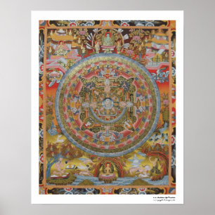 Buddhas Life-Mandala-Poster Poster