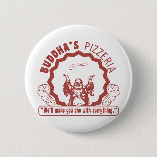 Buddhas Pizzeria Button (Vorderseite)