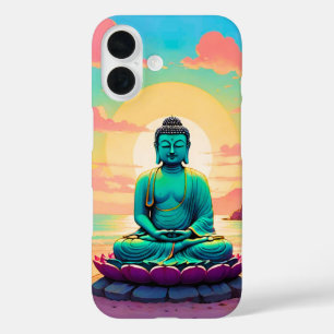 Buddhas Sonnenuntergangsreflexion iPhone 16 Hülle