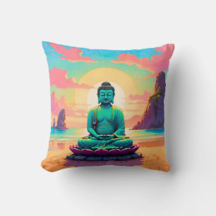 Buddhas Sonnenuntergangsreflexion Kissen