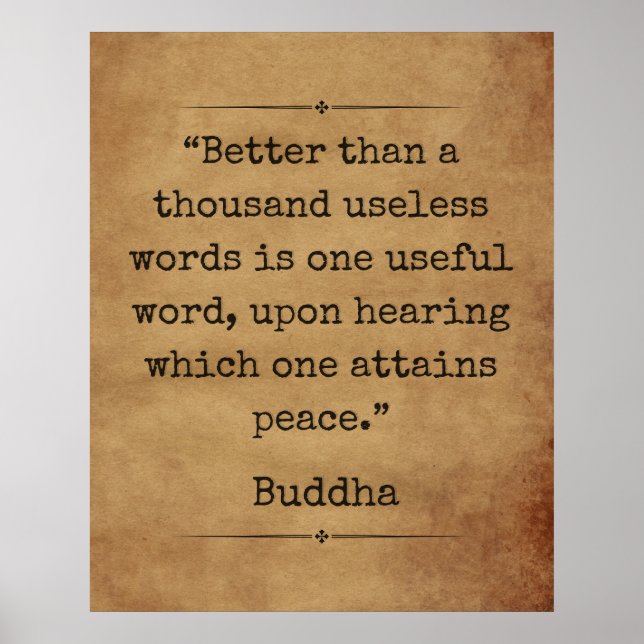 Buddhas spirituelles Zitat-Poster mit Inspiration Poster (Vorne)