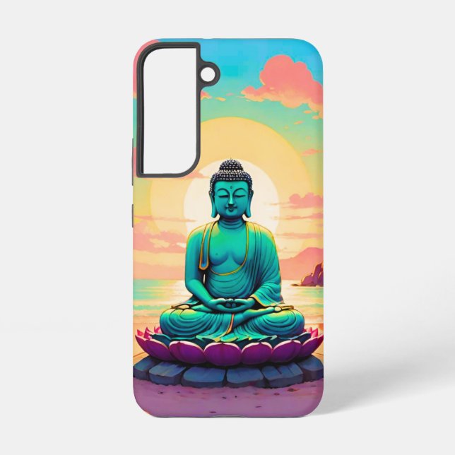 Buddhas Sunset Reflektion Samsung Galaxy Hülle (Rückseite)