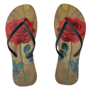 BuddhaToday 'Gehe in Frieden' #1 Original Rose Flip Flops