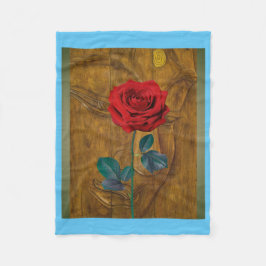 BuddhaToday V1 #10 -SOFT BLUE COZY BUDDHA BLANKET Fleecedecke