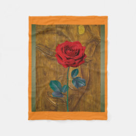 BuddhaToday V1 #7 - ORANGE COZY BUDDHA BLANKET Fleecedecke
