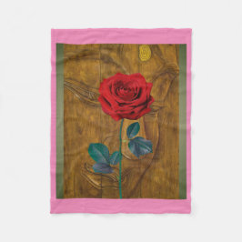 BuddhaToday V1 #9 - SAKURA PINK COZY BUDDHA BLANKE Fleecedecke