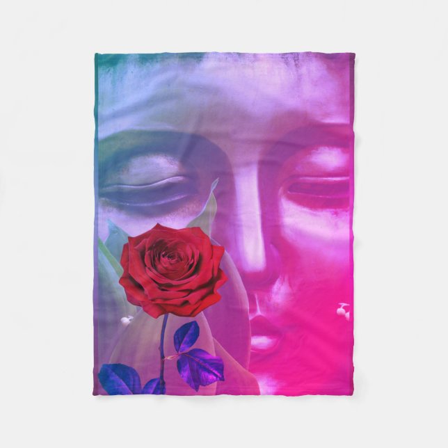 BuddhaTodayV2 #21 Gemütlicher Buddha Fleecedecke (Vorderseite)